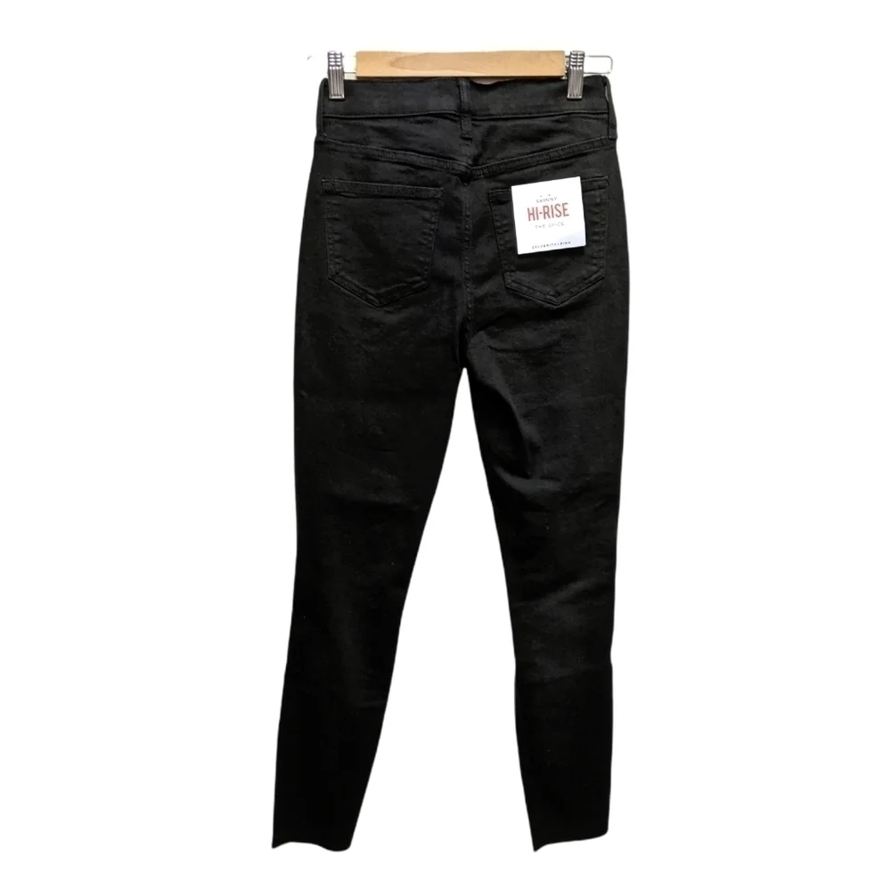 Celebrity Pink high-rise skinny The Spice distressed black jeans